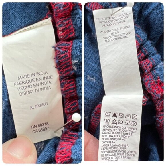 Lucky Brand Womens XL Blue Polka Dot Button-Up Blouse With Tassels & Ruffles - Picture 9 of 9